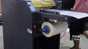Рулонный ламинатор полуавтомат AfterPrint SMFM 390D. Двустронняя ламинация.