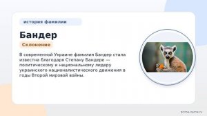 Фамилия Бандер: происхождение, значение и склонение