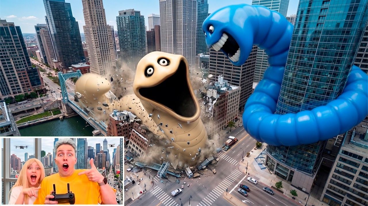 HUNGRY WORM И HUNGRY SNAKE ПОПАЛИ НА КАМЕРУ МОЕГО ДРОНА В 3:00 НОЧИ!!! смотреть онлайн