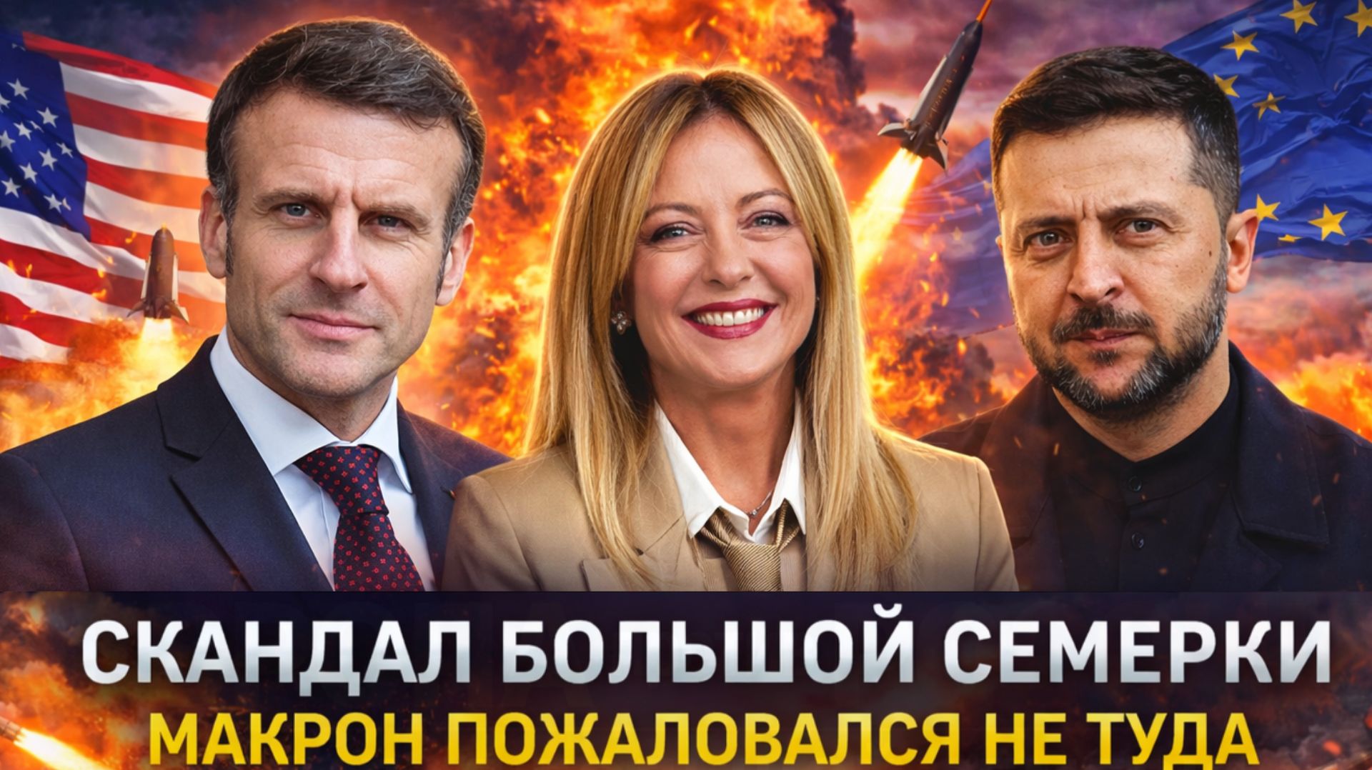 "Саммит «БОЛЬШОЙ СЕМЕРКИ » обернулся громким скандалом: МАКРОН проболтался, МЕЛОНИ устроила разнос!" смотреть онлайн