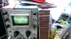 Осциллограммы на третей обмотке двухчастотного трансформатора. Схема