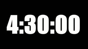 4 HOUR 30 MINUTE TIMER • 270 MINUTE COUNTDOWN TIMER ⏰ LOUD ALARM ⏰