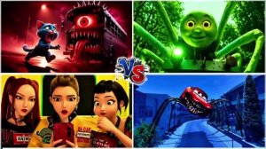 МАШИНКИ МУЛЬТИКИ Автобус Едок 🆚 Паровозик Томас 🆚 Кпоп Охотники 🆚 Маквин Едок 🎬