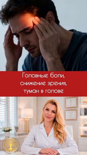 Головные боли, снижение зрения, туман в голове