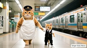 РЫЖУЛЯ ПРОВОДИТ ДЕНЬ ЗА РУЛЁМ МЕТРО — А ЕЁ МАМА ОСОБАЯ ПАССАЖИРКА 🐱🚇