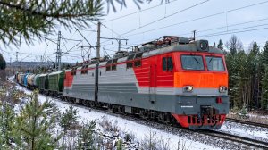 Поезда России в Восточной Сибири осенью - Грузовые поезда РЖД на БАМе