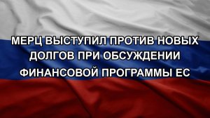 Мерц выступил против новых долгов при обсуждении финансовой программы ЕС