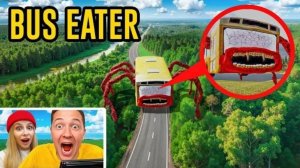 Мой Дрон Снял BUS EATER в РЕАЛЬНОЙ ЖИЗНИ! Развлечения.