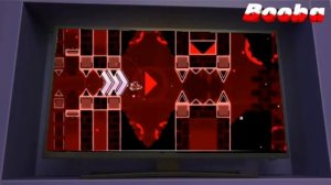 Booba goes through a Bloodbath in Geometry Dash.