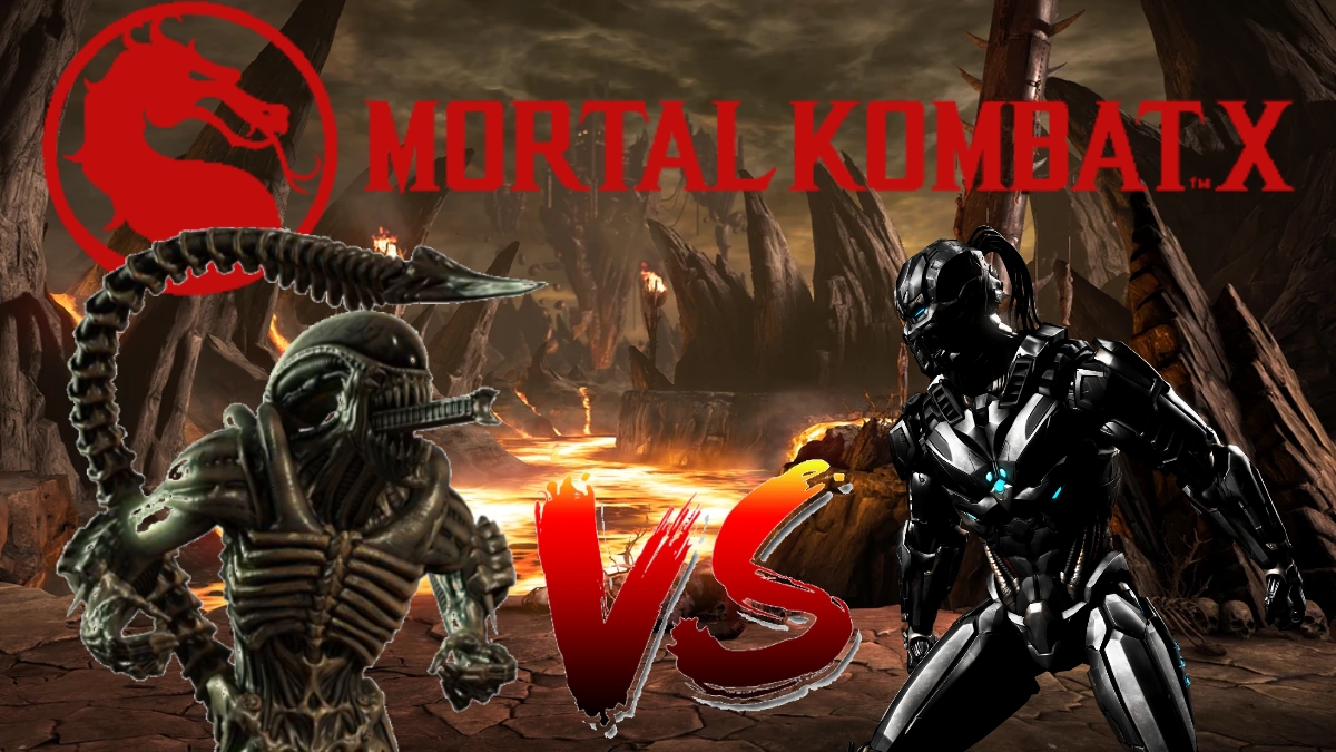 "Mortal Kombat X. Чужой vs Триборг. Бой, фаталити"