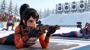 NGL Biathlon 2026. Карьера за биатлонистку. #21. Олимпийские игры. Уровень сложности Insane.