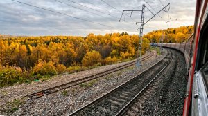 Красноярск: прибытие на пассажирском поезде РЖД №10 | Вид из открытого окна вагона