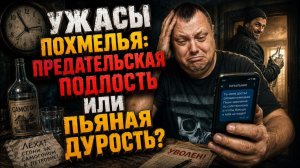 Ужасы похмелья: Предательская подлость или пьяная дурость?