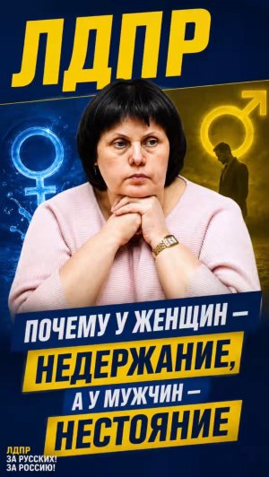 ПОЧЕМУ У ЖЕНЩИН — НЕДЕРЖАНИЕ, А У МУЖЧИН — НЕСТОЯНИЕ