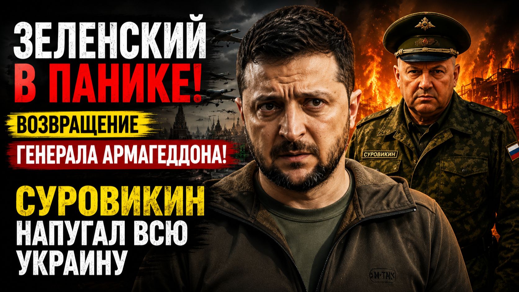 ЗЕЛЕНСКИЙ В ПАНИКЕ! Возвращение Генерала Армагеддона! Суровикин Напугал всю Украину