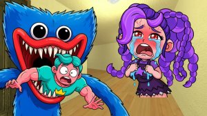 Хагги Вагги хватает Рори, Лили Лавбрейдс хочет спасти его Poppy Playtime 5 Garry's mod