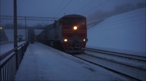 Тепловоз 2ТЭ10М-3434. «Ведро» ушло в «сметану». Звук 10Д100.