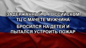 Задержанный в российском ТЦ с мачете мужчина бросился на детей и пытался устроить пожар