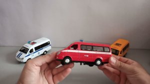 ГАЗель «Автопром» Скорая помощь, Пожарная, Такси, Полиция. Металлическая. Звук, свет.