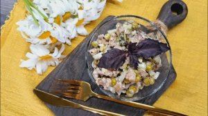 Салат с куриной печенью!👍👍👍