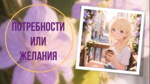 Потребности или желания