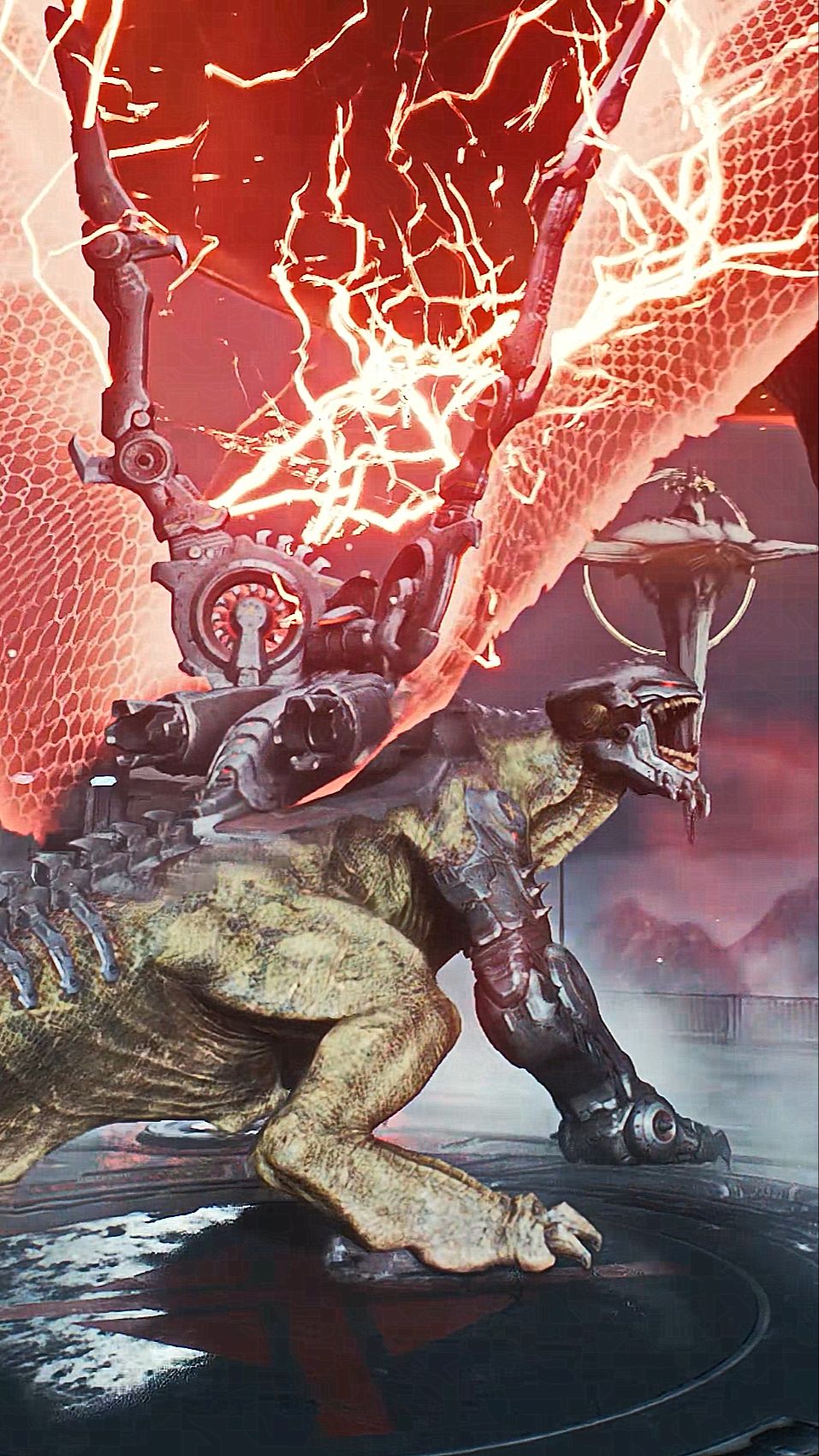 DOOM: The Dark Ages Палач уничтожает щупальца чтобы закрыть врата ада #doomthedarkages