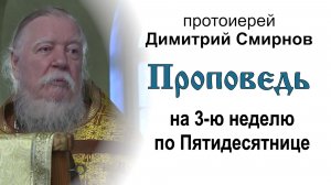 Проповедь на 3-ю неделю по Пятидесятнице (2015.06.21). Протоиерей Димитрий Смирнов
