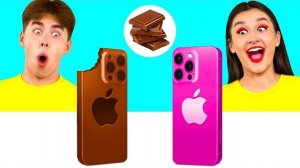 Челлендж. Шоколадная Еда vs Настоящая еда | Война Пранков