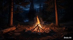 Костёр в ночном лесу | Релакс, медитация, сон и отдых под звуки природы