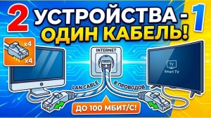Интернет на ТВ и ПК по ОДНОМУ кабелю: Схема без костылей 📺💻