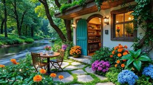 ☕ Кафе у лесного ручья | Нежный джаз для отдыха, работы и чтения