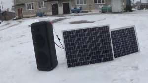 Переделанная колонка в снегопад без аккумуляторов внутри только СОЛНЕЧНЫЕ ПАНЕЛИ ч2