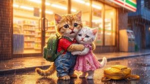 Мультфильм Рыжий Котенок Бежал под дождем