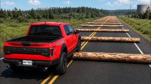 Испытание «Машины против 100 упавших деревьев» в BeamNG Drive