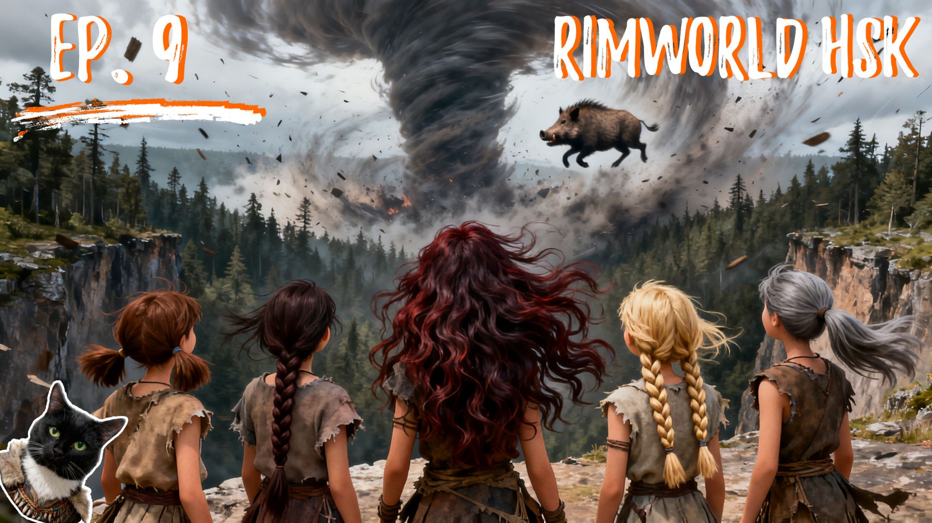 СВИНЯЧИЙ УРАГАН? | Племя. Пять девочек и смерч | RimWorld HSK | 9 серия |