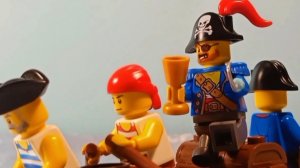 Нападение на пиратскую лодку; lego stop motion анимация
