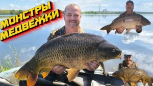 Огромные карпы-монстры озера «МЕДВЕЖКА». Рыбалка на карпа