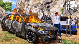 ОТЕЦ И СЫН В GTA 5 - БАНДИТЫ ВЗОРВАЛИ МОЮ МАШИНУ! МОЯ БМВ СЕМЕРКА СГОРЕЛА ДОТЛА! 🌊ВОТЕР