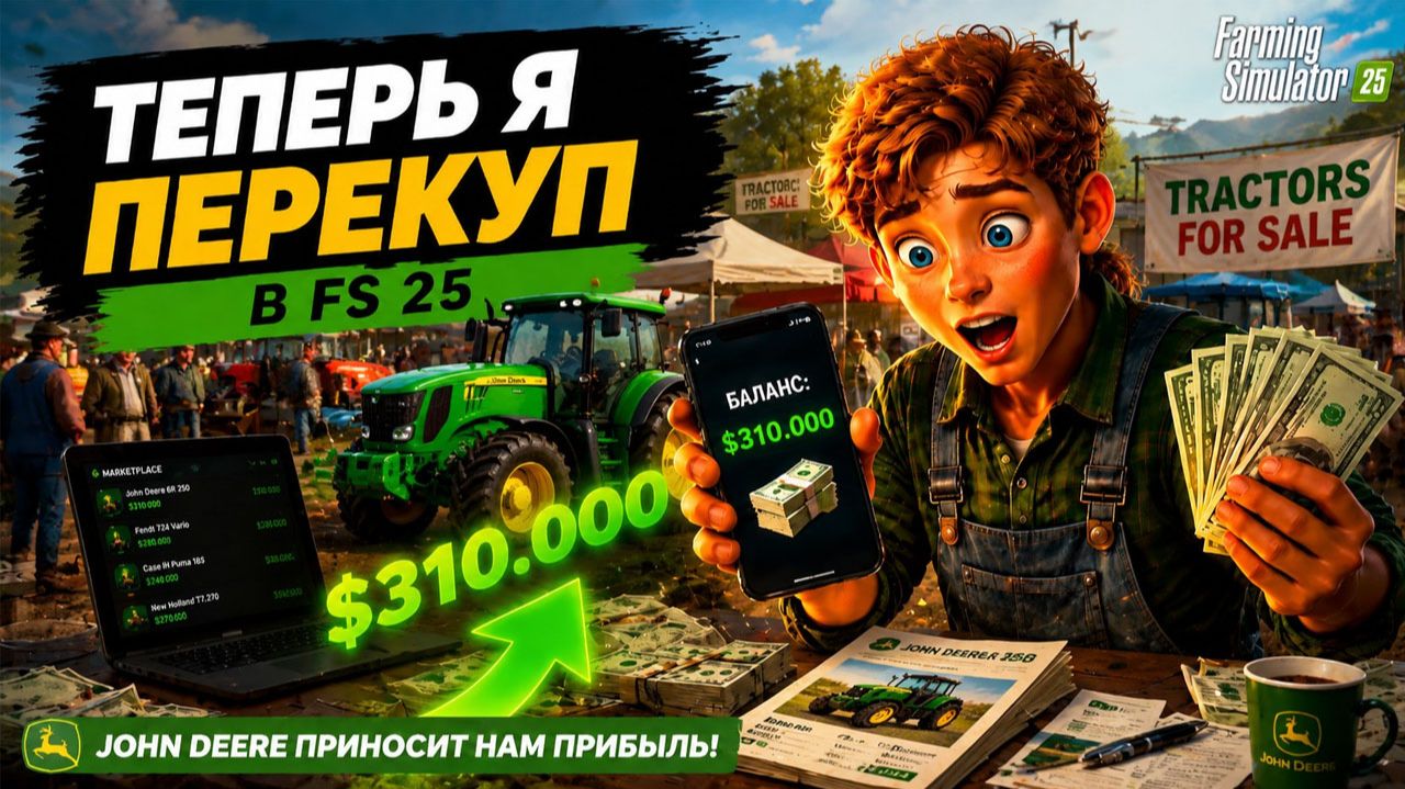 СТАЛ ПЕРЕКУПОМ в фарминг симулятор 2025 | FS 25! Как поднять МИЛЛИОНЫ на старой технике? #9