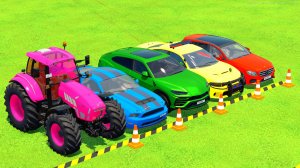 ТРАНСПОРТИРОВКА CITROEN, LAMBORGHINI URUS, MERCEDES, FORD И ТРАКТОР НА НОВЫХ ГРУЗОВИКАХ МАН Часть 2