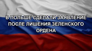 В Польше сделали заявление после лишения Зеленского ордена