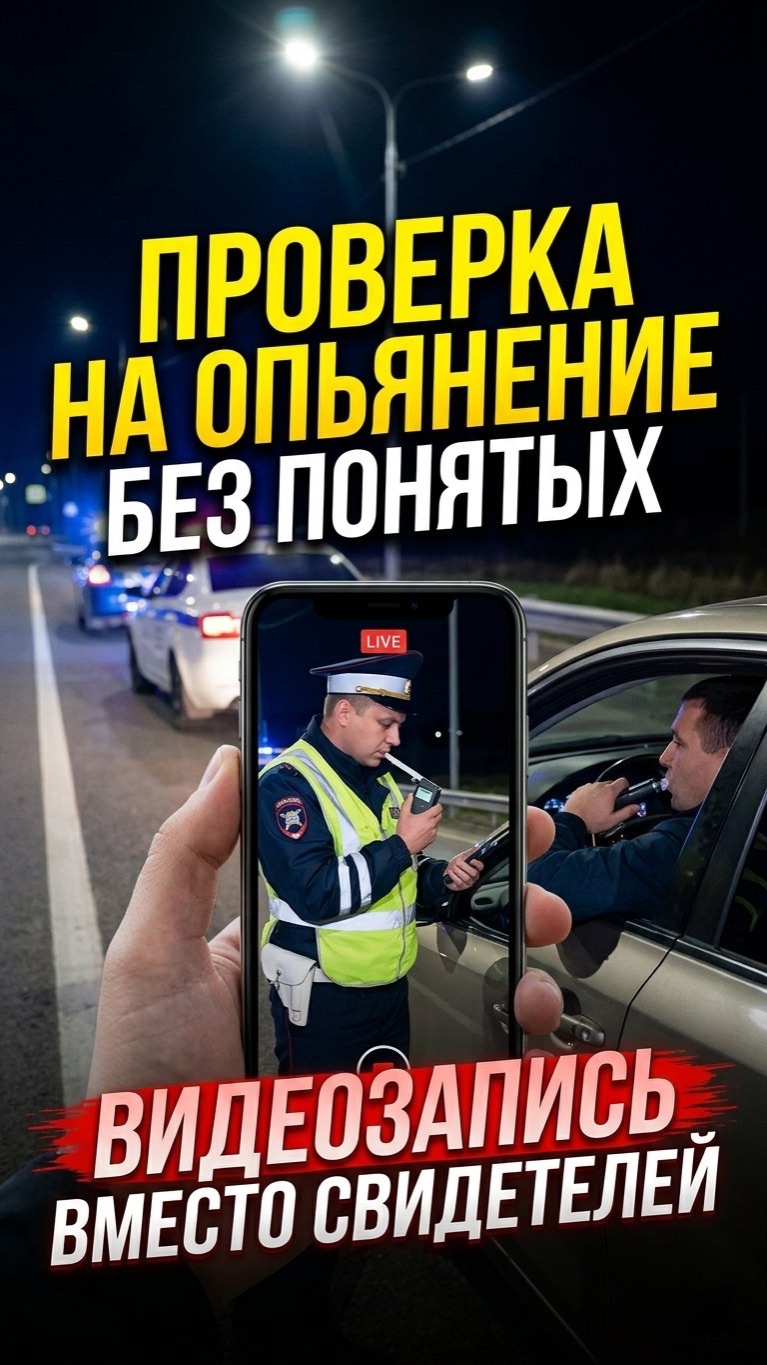 Проверка на опьянение без понятых: видеозапись вместо свидетелей