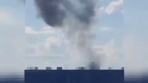 🇺🇦🏴☠Нанесён удар по району ДнепроГЭС в Запорожье, перекрыт мост через Днепр,момент удара на виде