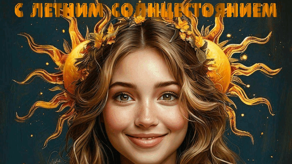 Солнце в зените. С днём солнцестояния. Роскошная музыкальная открытка. смотреть онлайн