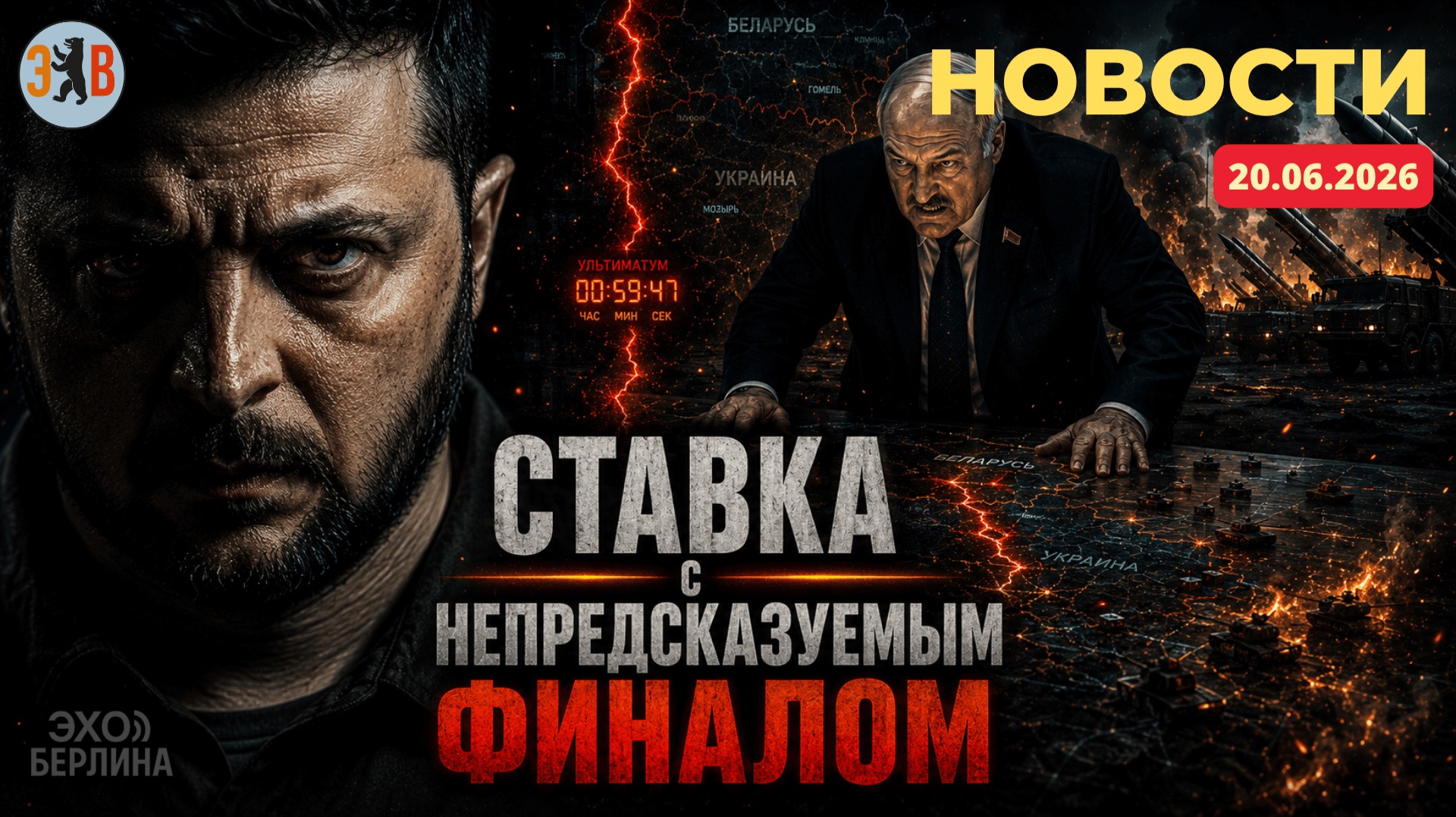 Новости ⚡️20.06.2026 Западная игра на излом: угрозы, ультиматумы и ни слова о мире смотреть онлайн