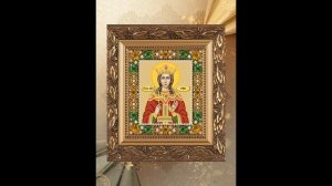 Готовая работа алмазная мозаика святая Ирина и история её жизни🕊