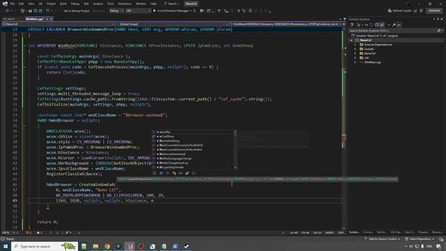 #04. C++ Nano CEF - CefClient и 'рабочий' броузер