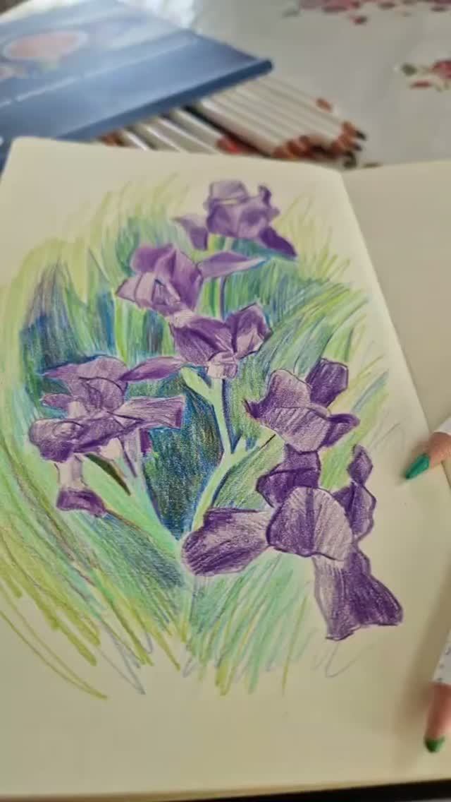 Ловлю весеннее настроение на бумаге 🌿💜