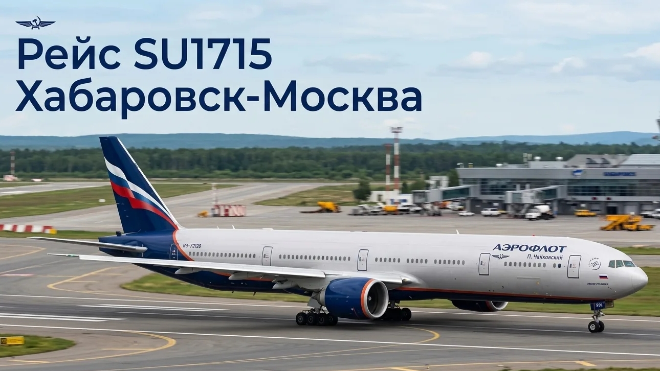 Рейс SU-1715 Хабаровск-Москва. Boening 777-300ER смотреть онлайн