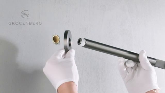 Душевой комплект Grocenberg GB5091BG 300 мм, с термостатом, графит